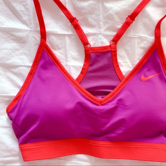 Nike Other - NEW! NIKE INDY RED PURPLE RACERBACK SPORTS BRA M
